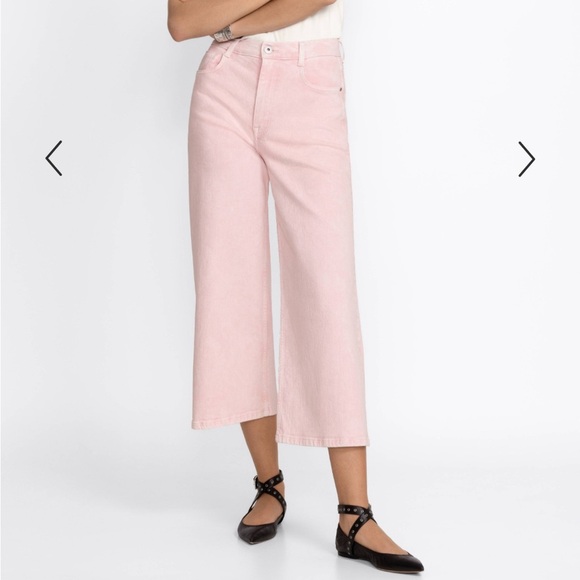 Johnny Was Sydney Cropped Wide leg pants in pink - Picture 2 of 8